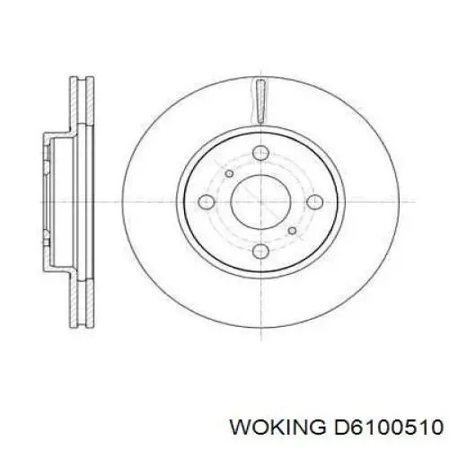 Передние тормозные диски D6100510 Woking