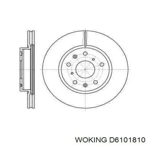 Передние тормозные диски D6101810 Woking