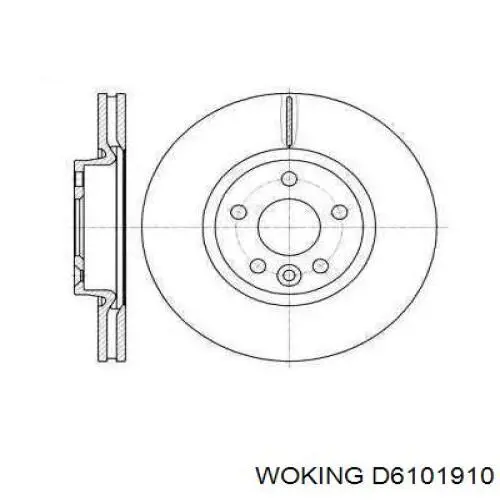 Передние тормозные диски D6101910 Woking