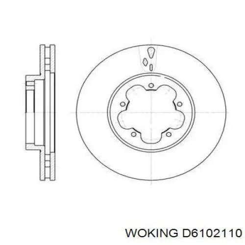 Передние тормозные диски D6102110 Woking