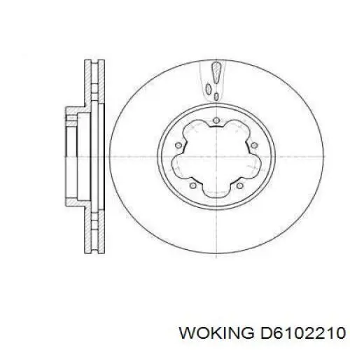 Передние тормозные диски D6102210 Woking