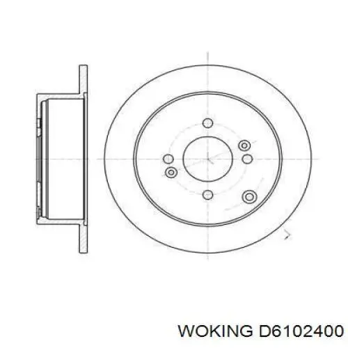 Тормозные диски D6102400 Woking