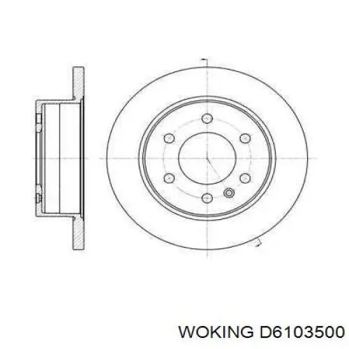 Тормозные диски D6103500 Woking