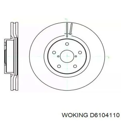 Передние тормозные диски D6104110 Woking