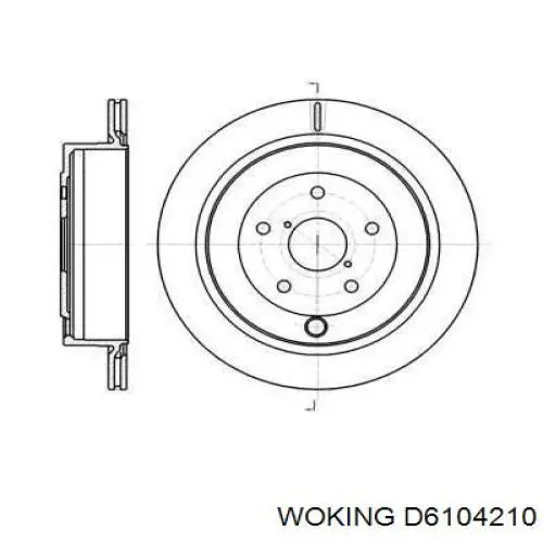 Тормозные диски D6104210 Woking