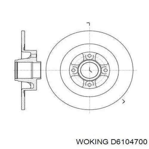 Тормозные диски D6104700 Woking