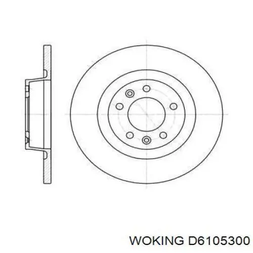 Тормозные диски D6105300 Woking