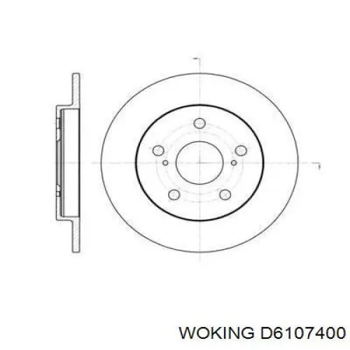 Тормозные диски D6107400 Woking