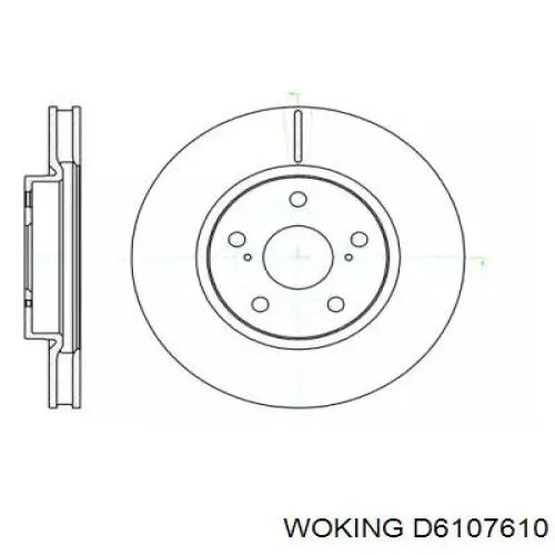 Передние тормозные диски D6107610 Woking