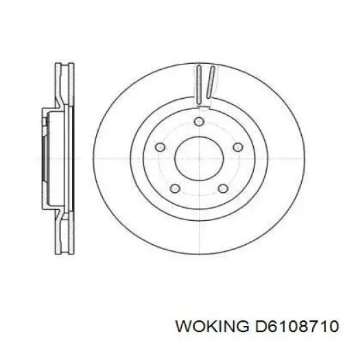 Передние тормозные диски D6108710 Woking