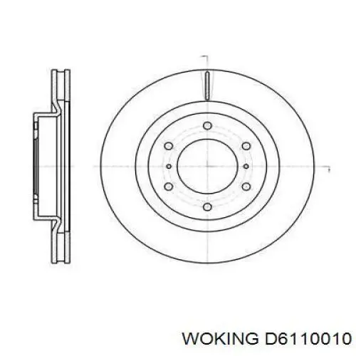 Передние тормозные диски D6110010 Woking