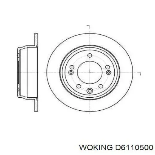 D6110500 Woking тормозные диски
