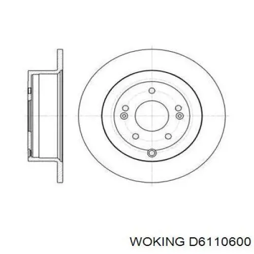 Тормозные диски D6110600 Woking