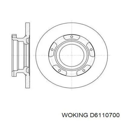 Тормозные диски D6110700 Woking