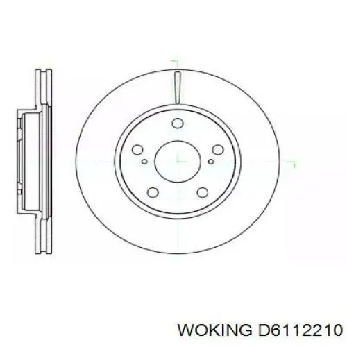 Передние тормозные диски D6112210 Woking