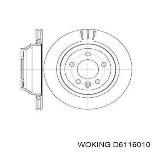 Тормозные диски D6116010 Woking