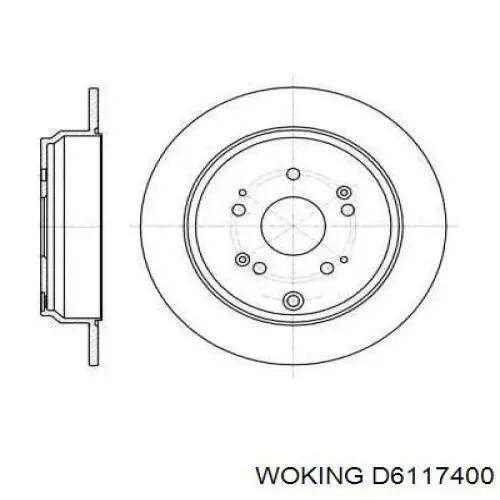 D6117400 Woking тормозные диски