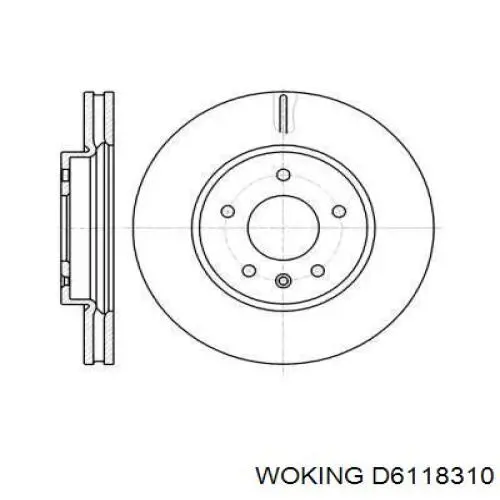 D6118310 Woking диск тормозной передний