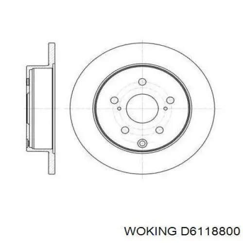 Тормозные диски D6118800 Woking