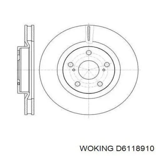 Передние тормозные диски D6118910 Woking