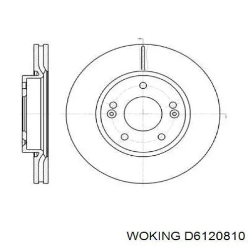 D6120810 Woking тормозные диски