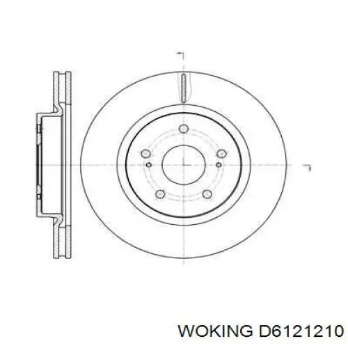 Передние тормозные диски D6121210 Woking