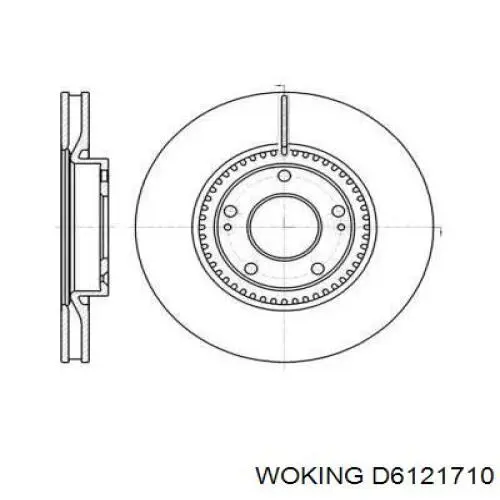 D6121710 Woking тормозные диски