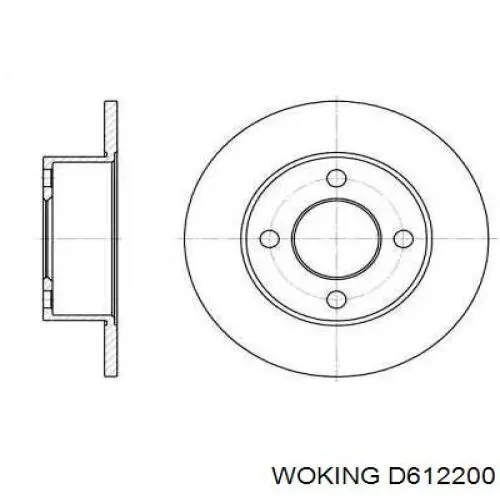 Тормозные диски D612200 Woking