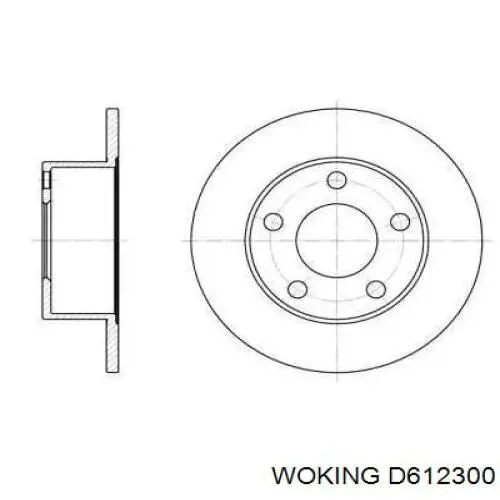 Тормозные диски D612300 Woking