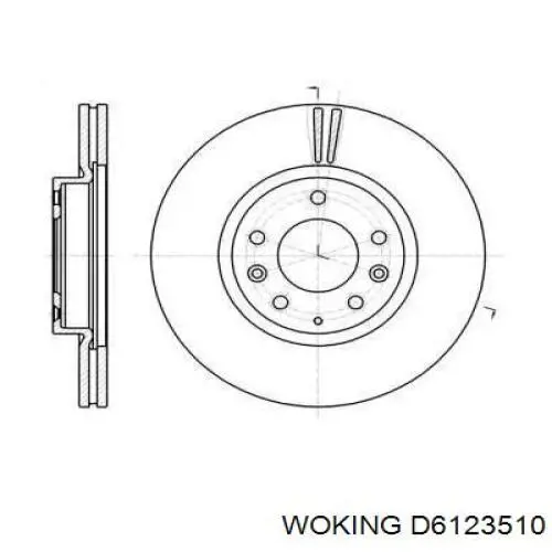 D6123510 Woking тормозные диски