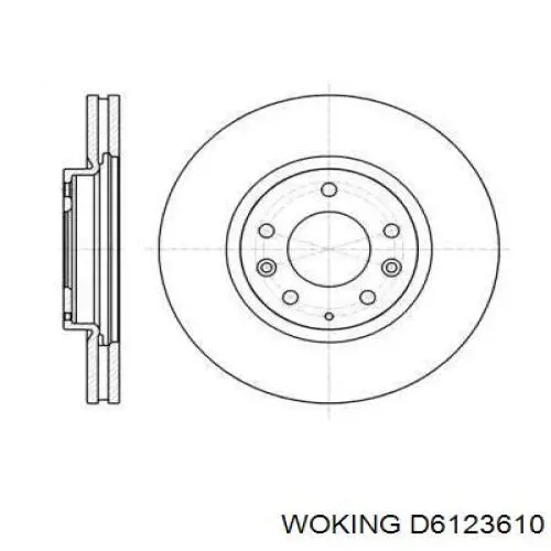 Передние тормозные диски D6123610 Woking