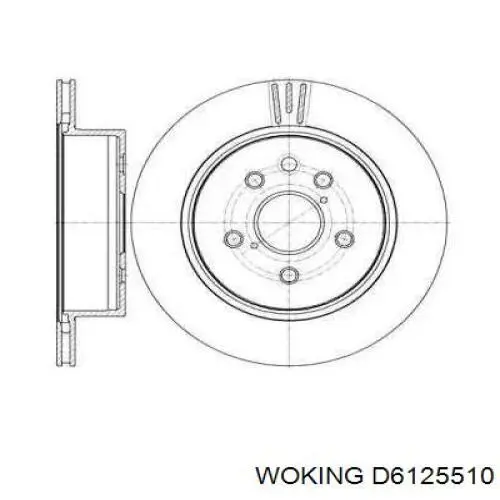 Тормозные диски D6125510 Woking