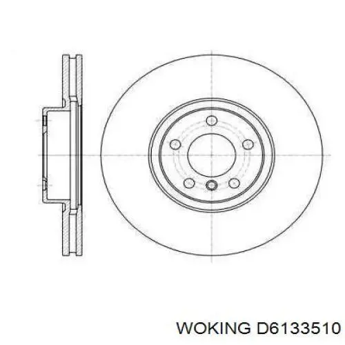 Передние тормозные диски D6133510 Woking