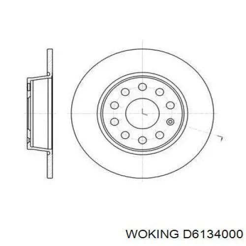 Тормозные диски D6134000 Woking