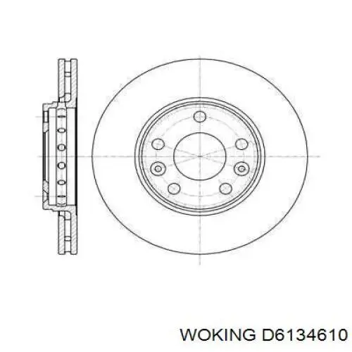 Передние тормозные диски D6134610 Woking