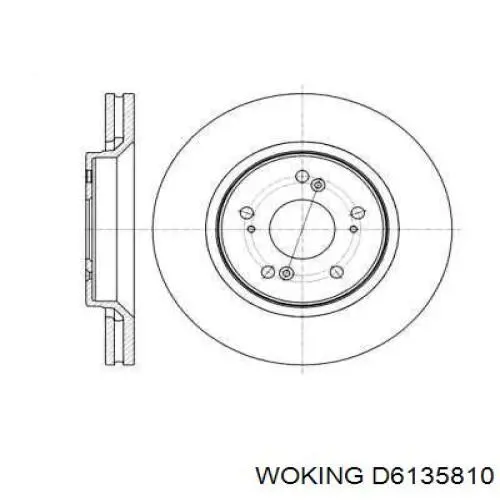 D6135810 Woking тормозные диски