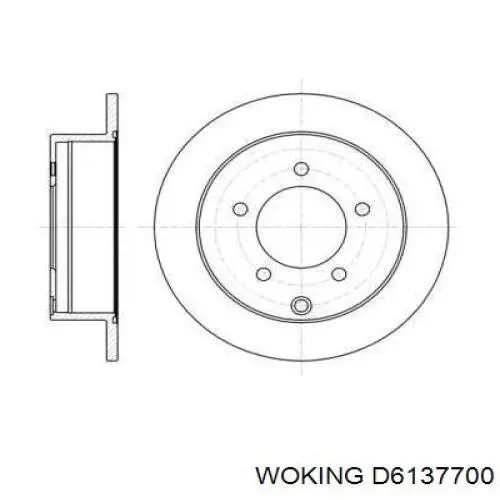 Тормозные диски D6137700 Woking