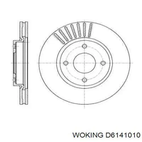 Передние тормозные диски D6141010 Woking