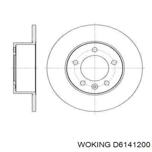 Тормозные диски D6141200 Woking