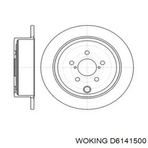 D6141500 Woking диск тормозной задний