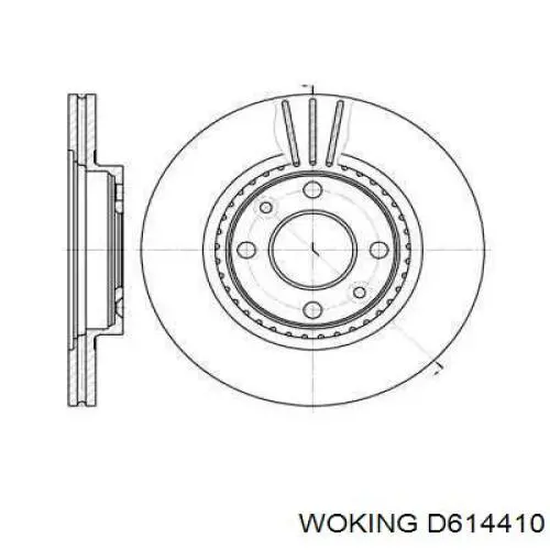 D6144.10 Woking диск тормозной передний