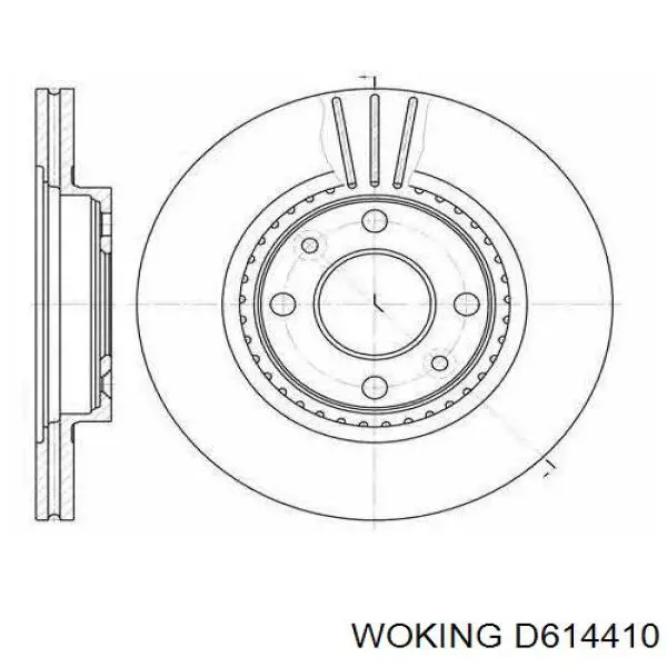 Тормоз дисковый передний Woking D614410 цена, от 29.03 USD