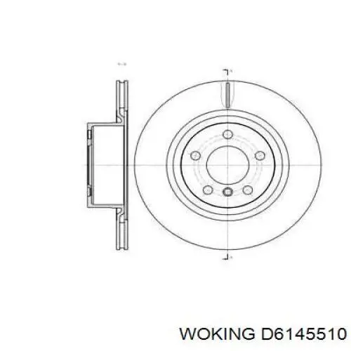 Тормозные диски D6145510 Woking