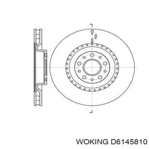 Передние тормозные диски D6145810 Woking