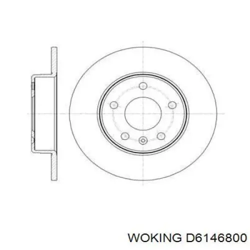 D6146800 Woking диск тормозной задний