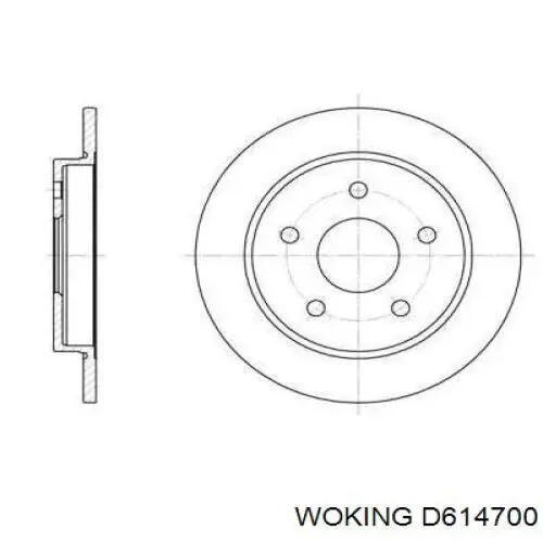 Тормозные диски D614700 Woking