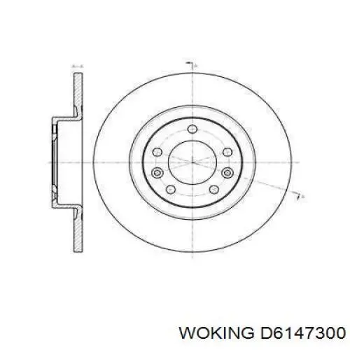 D6147300 Woking тормозные диски