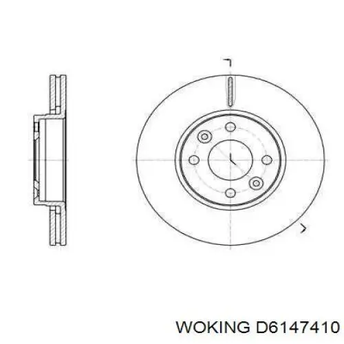 D6147410 Woking Диск тормозной передний