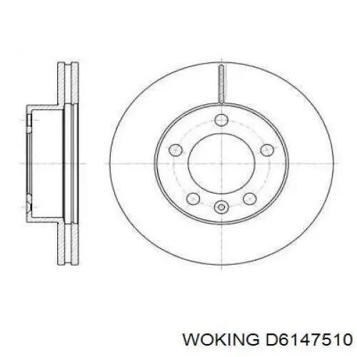 Передние тормозные диски D6147510 Woking