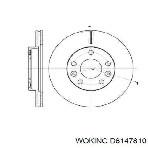 Передние тормозные диски D6147810 Woking